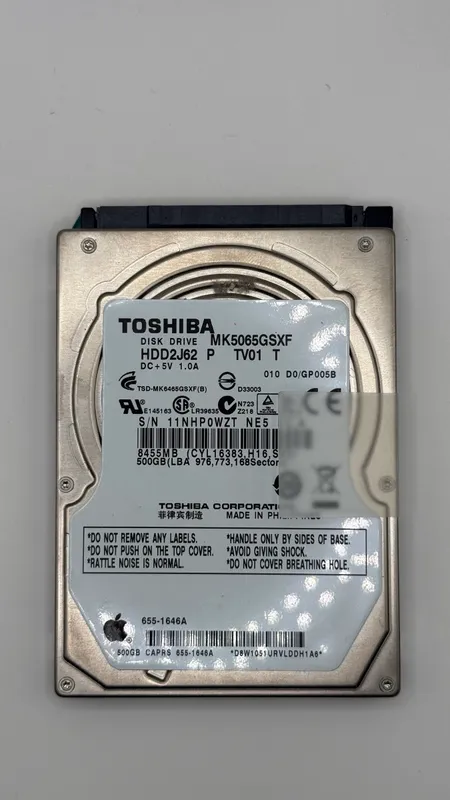 Lot of 5x 2.5-Inch SATA Hard Drives (WD, HGST, Toshiba – 1TB, 500GB, 160GB) — photo 5